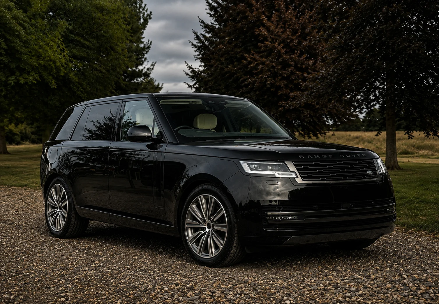 Black 2026 Range Rover Autobiography luxury SUV available for hire in the UK from AT1 Performance.
